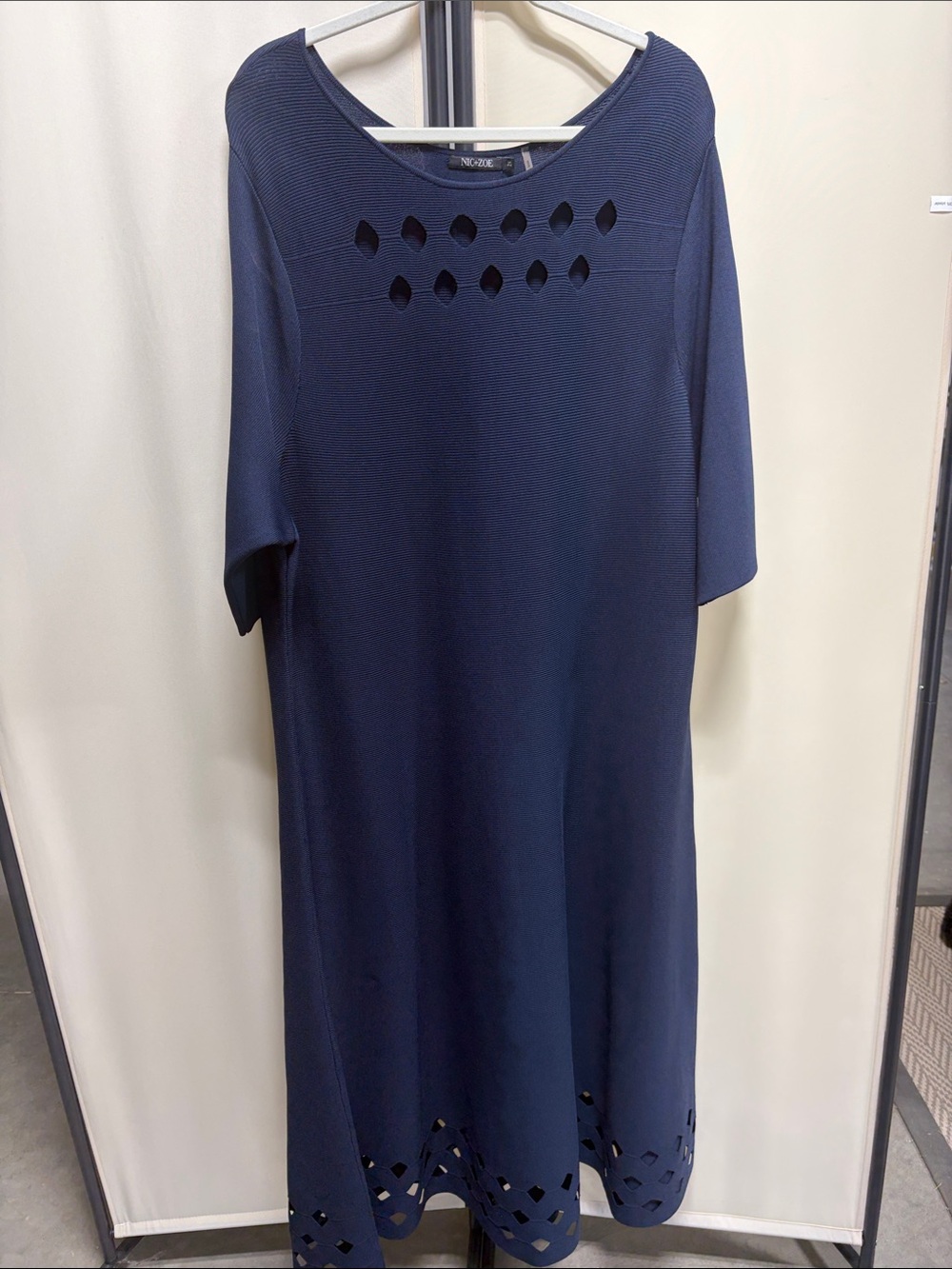 NIC+ZOE Navy Maxi Dress with Cutout Detail